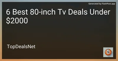 5 Best 80-inch TV Deals Under $2000 in 2026