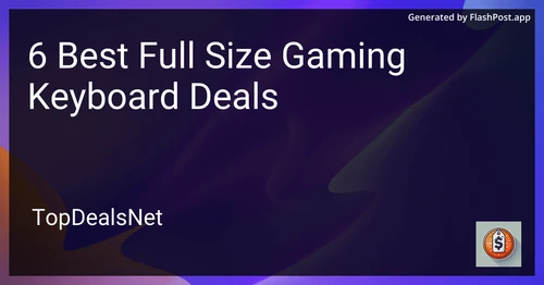 6 Best Full Size Gaming Keyboard Deals in 2025 image