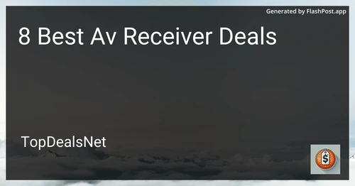 8 Best AV Receiver Deals in 2025 preview