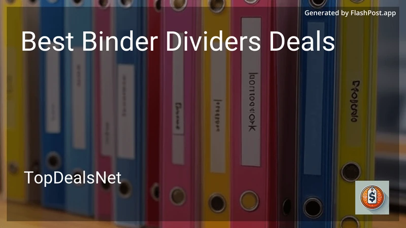 8 Best Binder Dividers Deals in 2026 preview